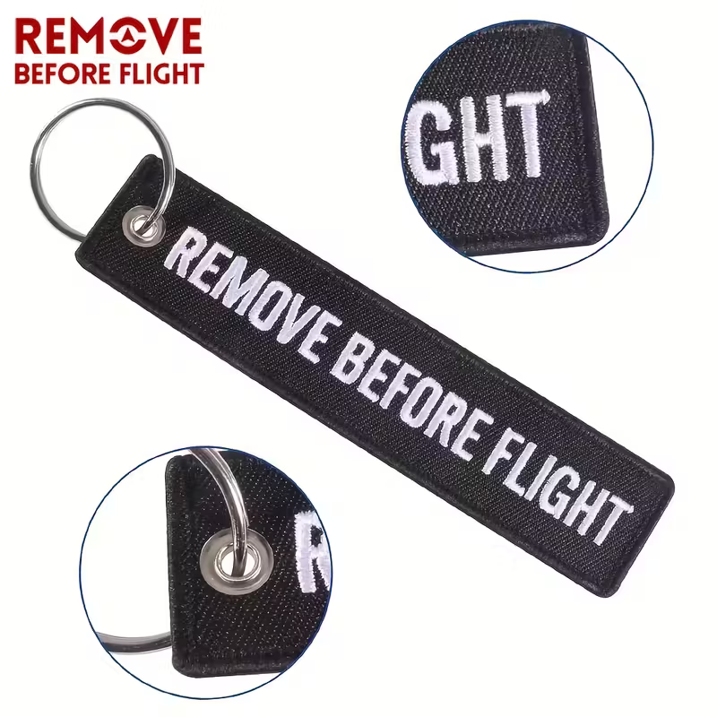 Porte-clés Remove before flight et pilote
