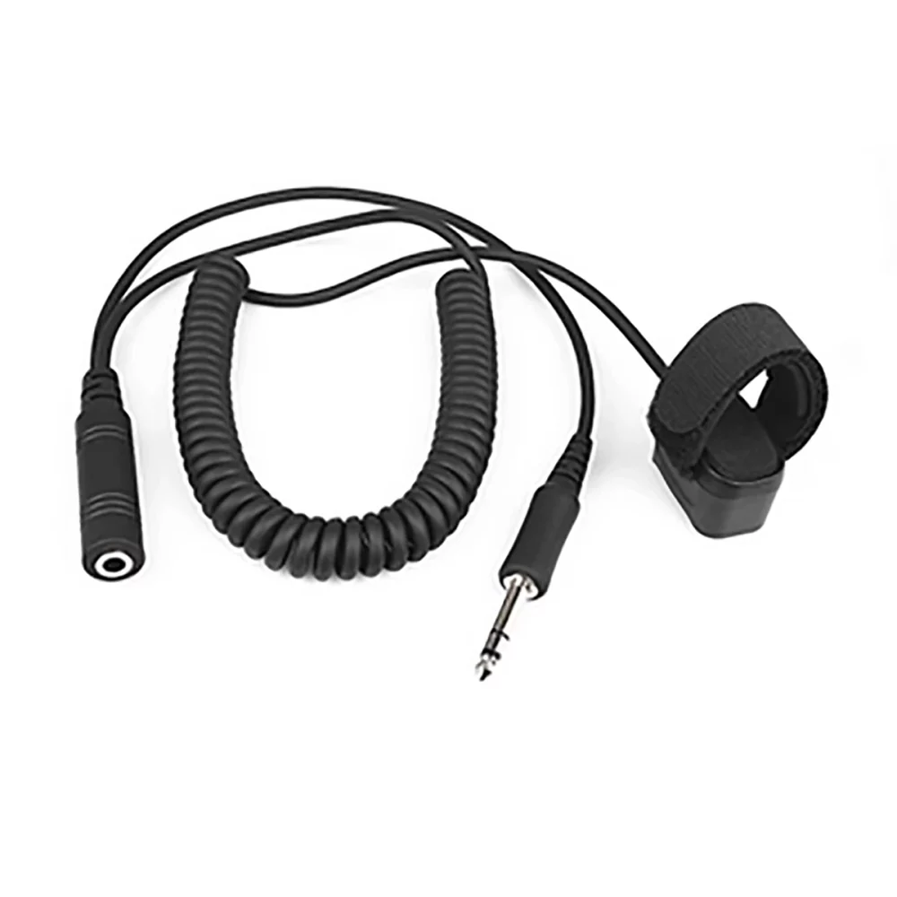 Portable PTT (Push-to-talk) button with PJ jack plug and socket